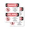 Signmission Construction Area Authorized Only Bilingual Danger Sign, Plastic, 10in W x 14in L, 2PK OS-2PACK-DS-P-1014-VS-1095 - alternate 1